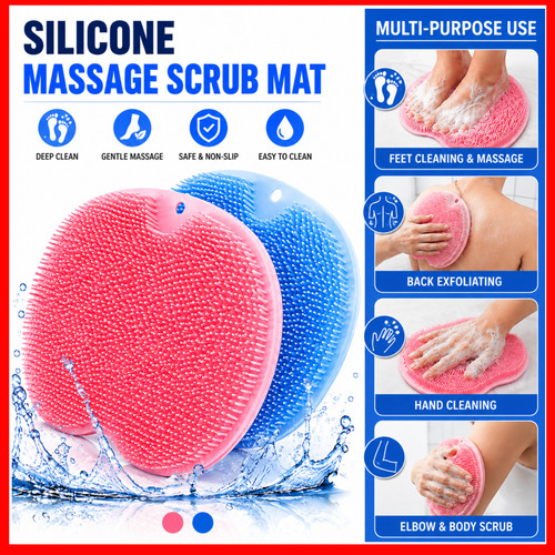 Silicone shower foot - silicone, scrubber