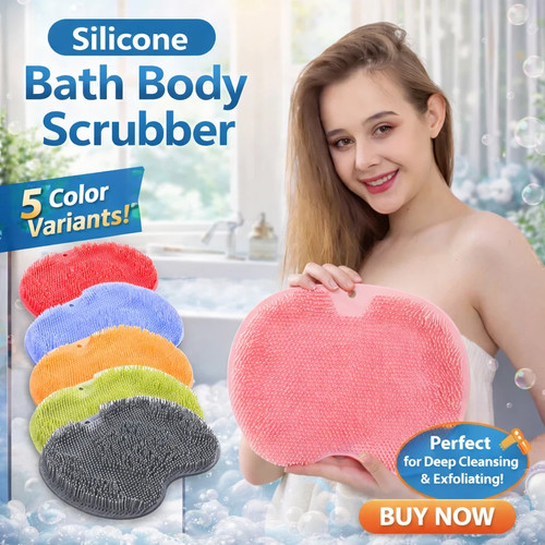 Silicone shower foot scrubber - shower,