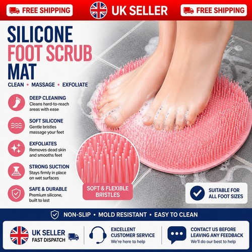 Shower foot mat scrubber with - shower,