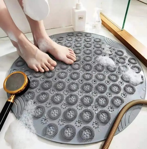 Round pvc bath mat - anti, slip