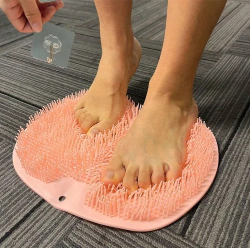 Shower foot mat scrubber - shower,