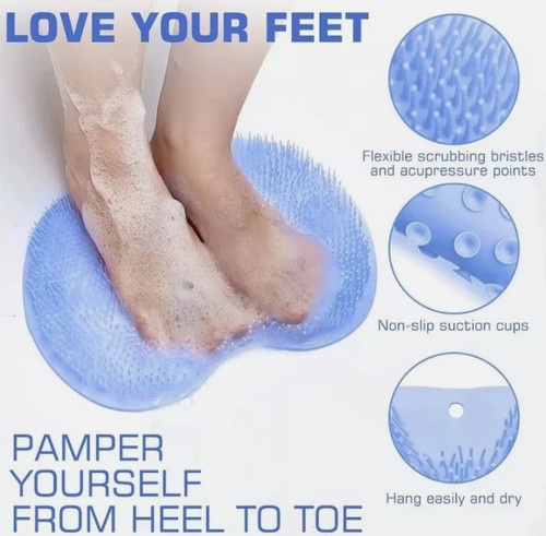 Silicone shower foot scrubber - silicone,