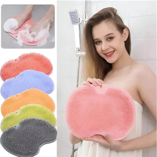 Silicone shower foot scrubber - shower,