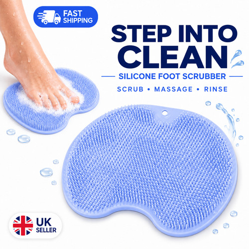 Silicone shower foot - silicone, scrubber